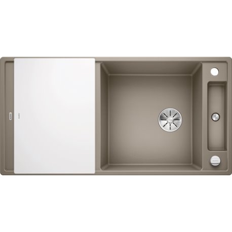 Evier Axia III XL 6 S 523517 Planche verre blanc Tartufo