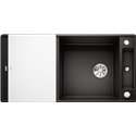 Evier Axia III XL 6 S-F Silgranit PuraDur 525859 Planche verre blanc Noir