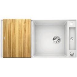 Evier Axia III XL 6 S-F Silgranit PuraDur 523523 Planche frêne Blanc