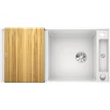 Evier Axia III XL 6 S-F Silgranit PuraDur 523523 Planche frêne Blanc