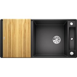 Evier Axia III XL 6 S-F Silgranit PuraDur 523520 Planche frêne Anthracite
