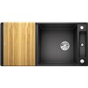 Evier Axia III XL 6 S-F Silgranit PuraDur 523520 Planche frêne Anthracite