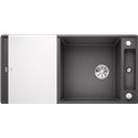 Evier Axia III XL 6 S-F Silgranit PuraDur 523527 Planche verre blanc Gris Rocher