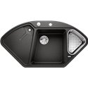 Evier Blancodelta II 9E-F à encastrer à fleur 525868 Noir 