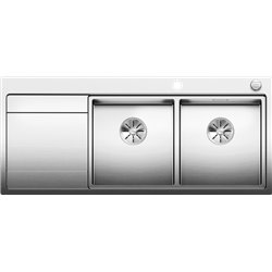 Evier Divon II 8 S-IF Inox 521665 1160x510 mm double cuve égouttoir à gauche