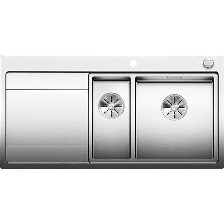 Evier Divon II 6 S-IF Inox 521662 1000x510 mm égouttoir à gauche+vide sauce