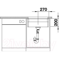 Evier Etagon 500-U  525149 Blanc Cristal 