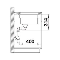 Evier Etagon 500-U  525149 Blanc Cristal 
