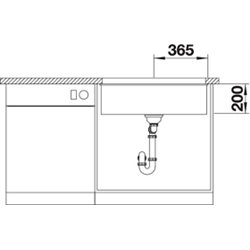 Evier Etagon 700-U  525176 730x460 mm Café