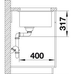 Evier Etagon 700-U 525167 730x460 mm Anthracite