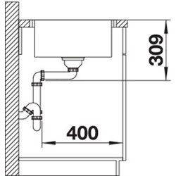 Evier Lemis 45S-IF Mini 525114 Automatique 605x500 mm