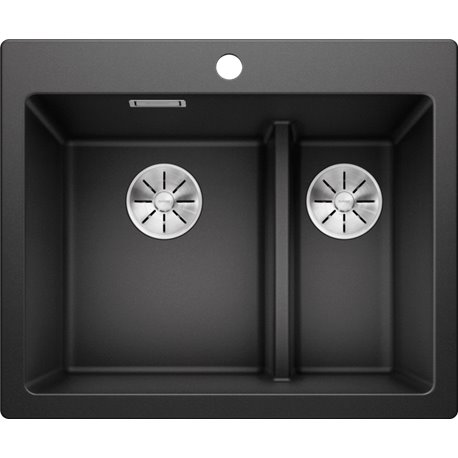 Evier Pleon 6 Split 521689 Anthracite, vidage manuel 