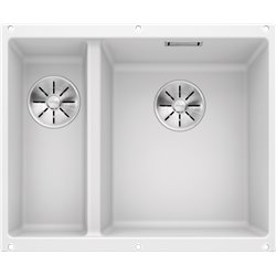 Evier Subline 340/160-U Silgranit 523562 Grande cuve droite Blanc