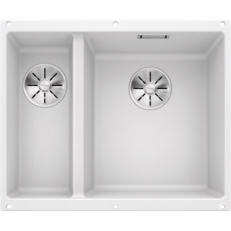 Evier Subline 340/160-U Silgranit 523562 Grande cuve droite Blanc