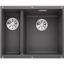 Evier Subline 340/160-U Silgranit 523559 Grande cuve droite Gris Rocher