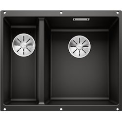 Evier Subline 340/160-U Silgranit 525986 Grande cuve droite Noir