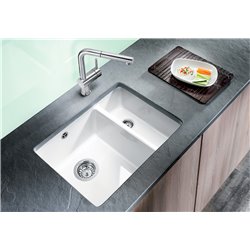 Evier Subline 350/150-U Céramique 514522 543x396 mm Blanc Cristal