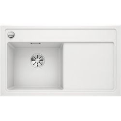 Evier Zenar 45 S Silgranit sans access. 523854 Egouttoir droite Blanc