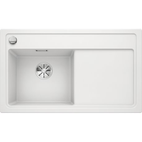 Evier Zenar 45 S Silgranit sans access. 523854 Egouttoir droite Blanc