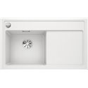Evier Zenar 45 S Silgranit sans access. 523854 Egouttoir droite Blanc