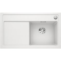 Evier Zenar 45 S Silgranit sans access. 523788 Egouttoir gauche Blanc