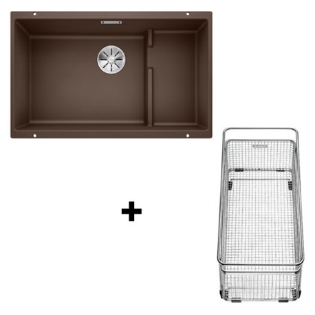 Evier Subline 700-U Level Silgranit 523461 Avec accessoires Café Evier Subline 700-U Level Silgranit 523461 Avec accessoires Café