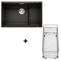 Evier Subline 700-U Level Silgranit 526003 Avec accessoires Noir