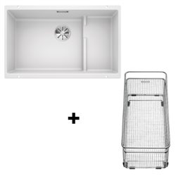 Evier Subline 700-U Level Silgranit 523456 Avec accessoires Blanc