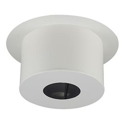 Plaque de finition FPH220I/G/180/9020 Inox Galva ronde 22 cm Ø 180 mm Blanc