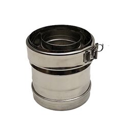 Elément droit Duogas ED100100DG Hauteur 100 mm Ø 100/150 mm
