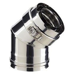 Coude Duogas EC45100DG 45° Ø 100/150 mm