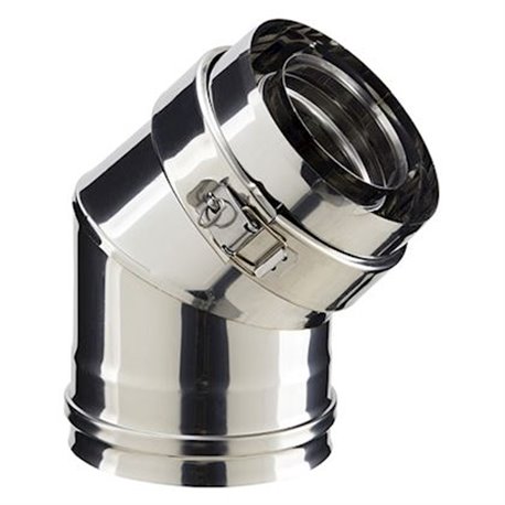 Coude Duogas EC45100DG 45° Ø 100/150 mm