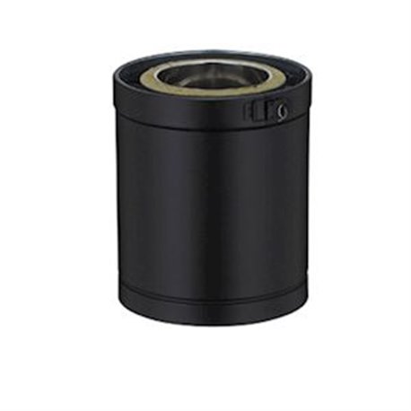 Élément droit Efficience ED250130TP3E/9030 Hauteur 250 mm Ø 130 mm Noir