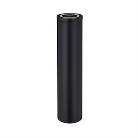 Élément droit Efficience ED1200150TP3E/9030 Hauteur 1150 mm Ø 150 mm Noir