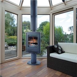 Élément droit Efficience ED1200150TP3E/9030 Hauteur 1150 mm Ø 150 mm Noir