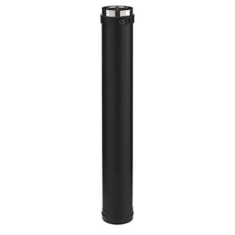 Elément droit PGI ED100080PGI/9030 Hauteur 1000 mm Ø 80-130 mm Noir