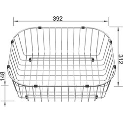 Panier à vaisselle 220573 Carrée 310x390x135 mm