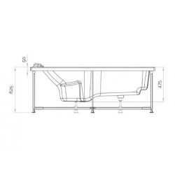Kineplus BKP4775BGKPK1 170 cm, tête à gauche, kineplus kietude