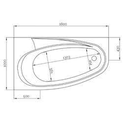 Milonga BA18180BDSAP1 180 cm, tête à droite, sensation air pool