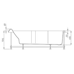 Romanza BROH180BDVIT1 180 cm, tête à droite, vitalité