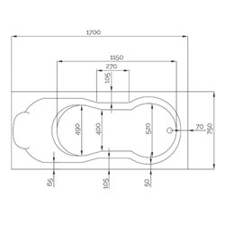 Romanza BROH775BGVIT1 170 cm, tête à gauche, vitalité
