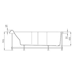 Romanza BROH775BDSAP1 170 cm, tête à droite, sensation air pool