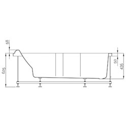 Romanza BROH160BGSAP1 160 cm, tête à gauche, sensation air pool