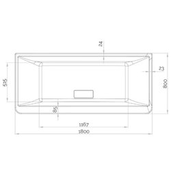Samba BSLI180MDSAP1 180 cm, tête à droite, version mate, sensation air pool