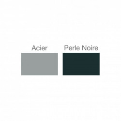 Cabine de douche Horizon C niche 90x90cm Porte pivotante Receveur 12,5 cm Perle noire