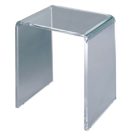Tabouret SIEGE21 de douche acrylique transparent