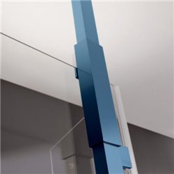 Mât sol/plafond MAT012 bleu kobalt brossé 