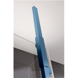 Mât sol/plafond MAT012 bleu kobalt brossé 