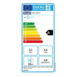 Climatiseur mobile monobloc Pinguino PACEM77, 2,1 kWatts Froid seul