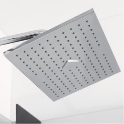 Cabine de douche Horizon rectangulaire 110x81 cm Perle noire Porte pivotante Hydro-Hammam Receveur 12,5 cm